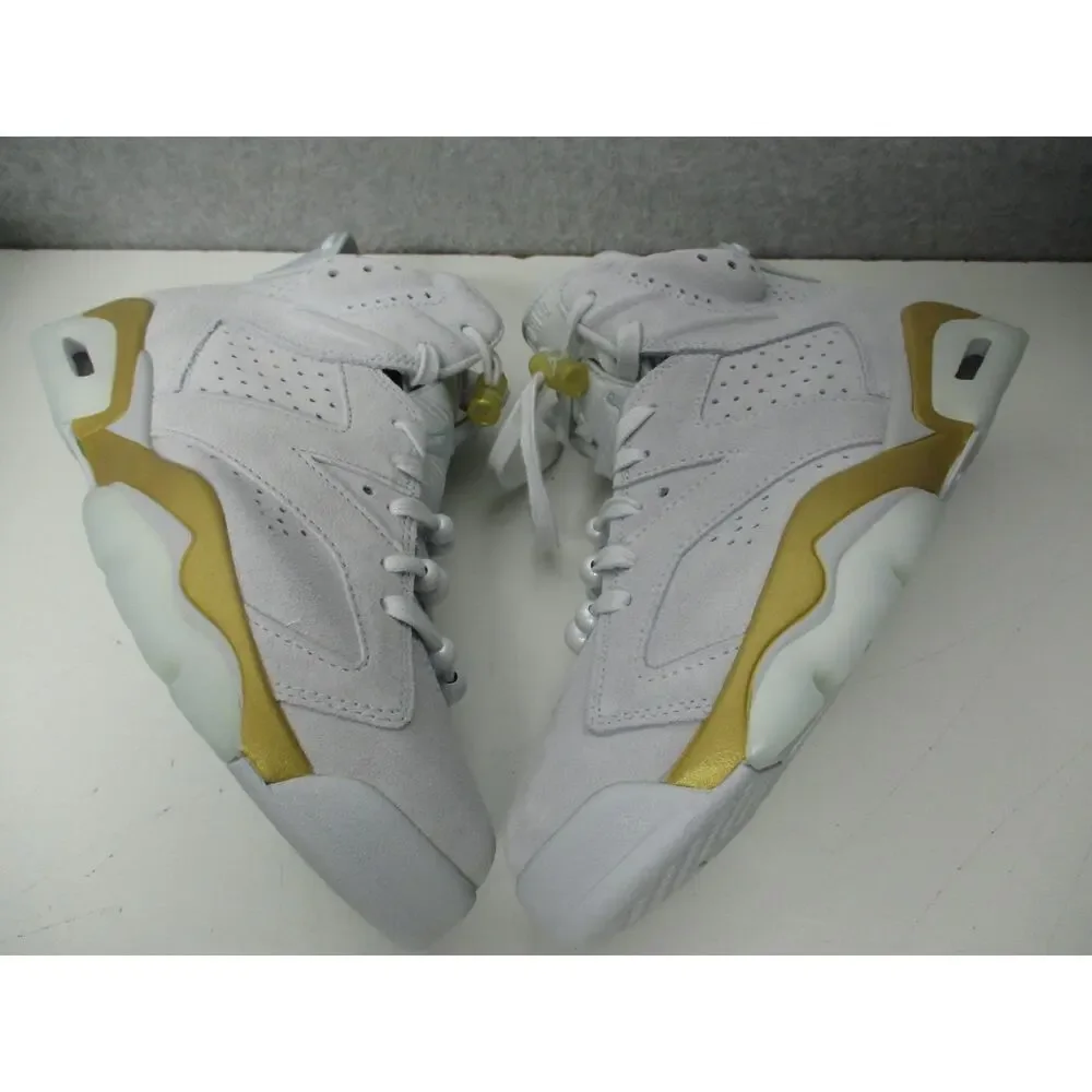 Nike Air Jordan 6 Retro Paris Olympics Platinum Glacier Shoes Blue Womens Sz 9